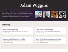 Tablet Screenshot of about.adamwiggins.com